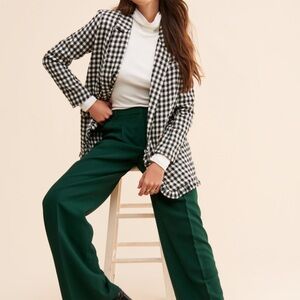 Sister Jane Black and White Checkered Blazer